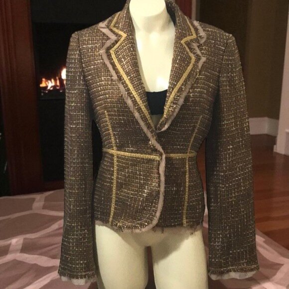 Vintage Cantata fitted jacket 1 button closure lined - Picture 1 of 15